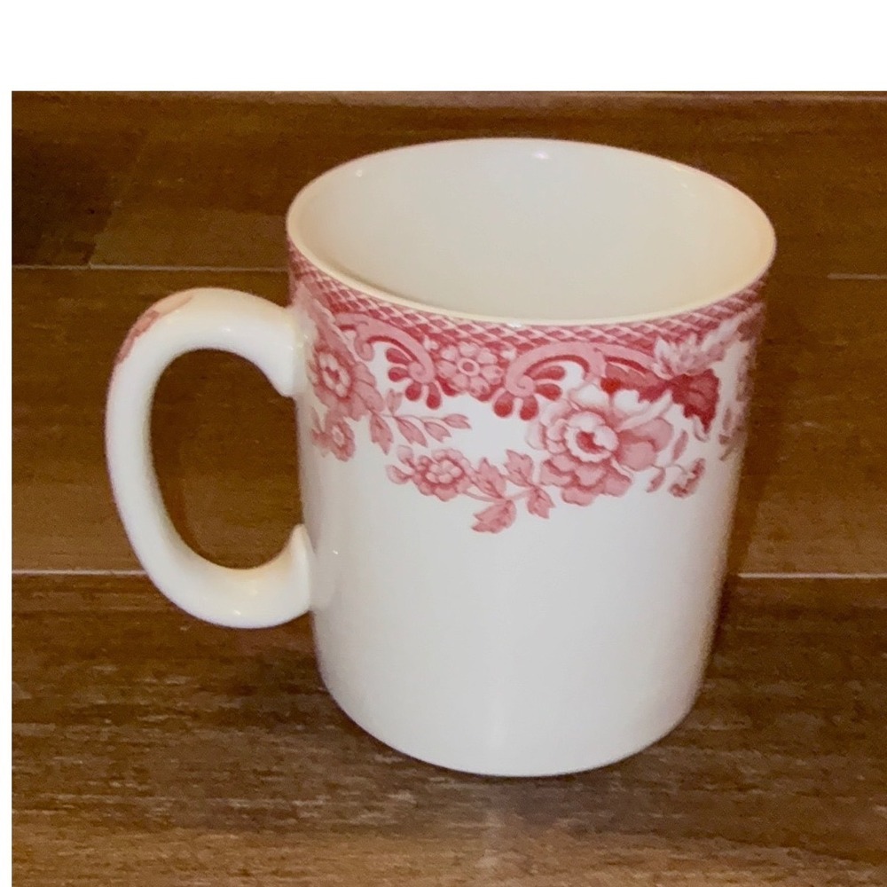 Spode Delamere Cranberry Red Floral Coffee Mug S3784-AB 3.5 Inch